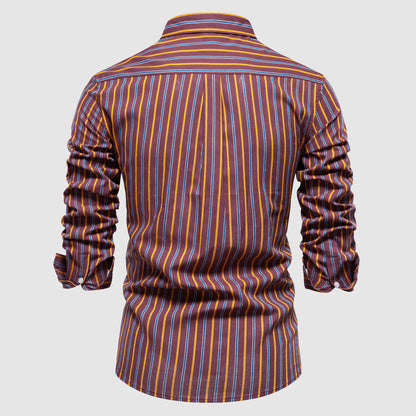 Tom Hollinger | Striped long-sleeved leisure shirt for men