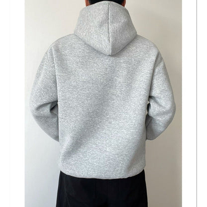 Rückansicht des lässigen Herren-Hoodies mit langen Ärmeln