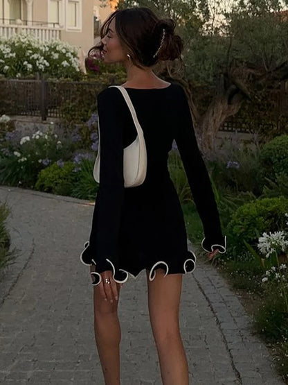 Tom Hollinger | Minikleid mit gewelltem Saum