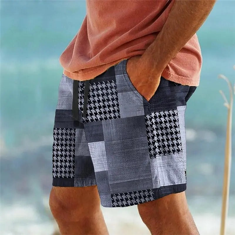 Tom Hollinger | Patchwork-Shorts mit Hahnentrittmuster