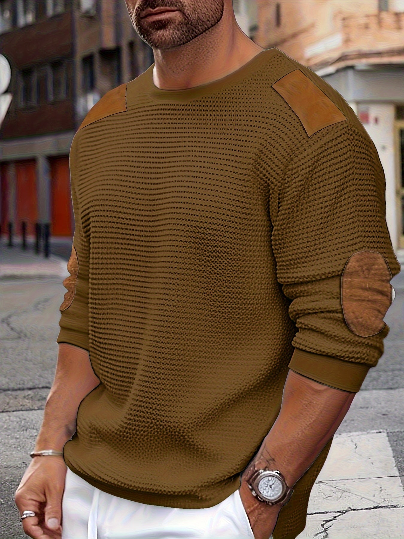 Classic elbow-length knitted sweater