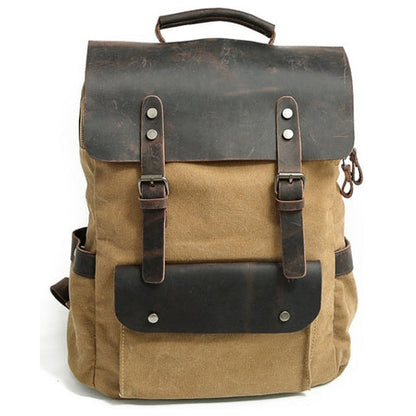 Tom Hollinger |  Vintage Canvas- und Leder-Rucksack für Herren
