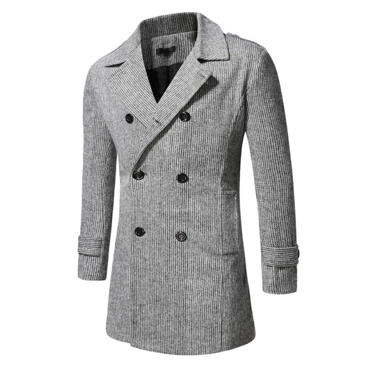 Tom Hollinger | Striped double-breasted coat