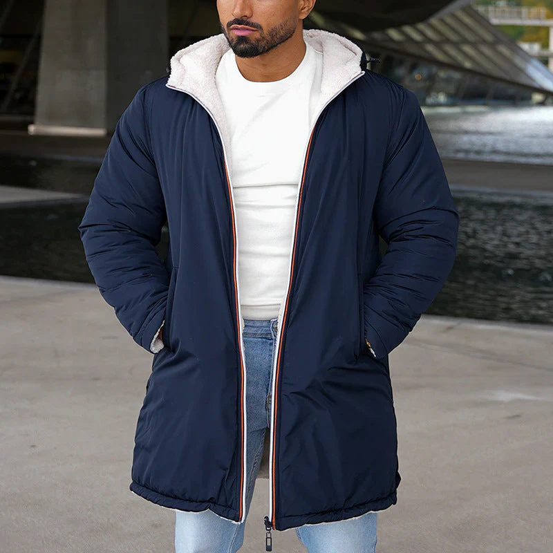 Herren-Wendejacke mit umgekehrter Seite für einen zweiten Look