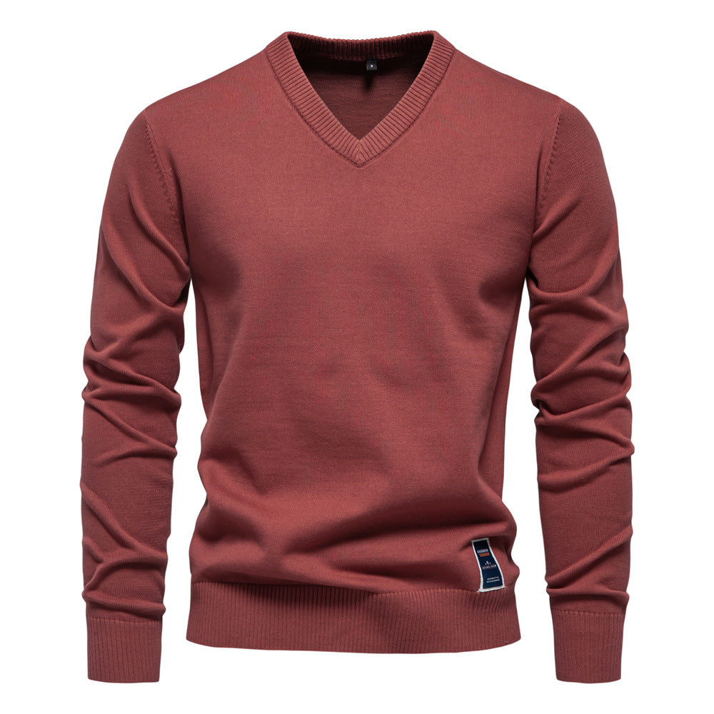 Classic V-neck men's sweater