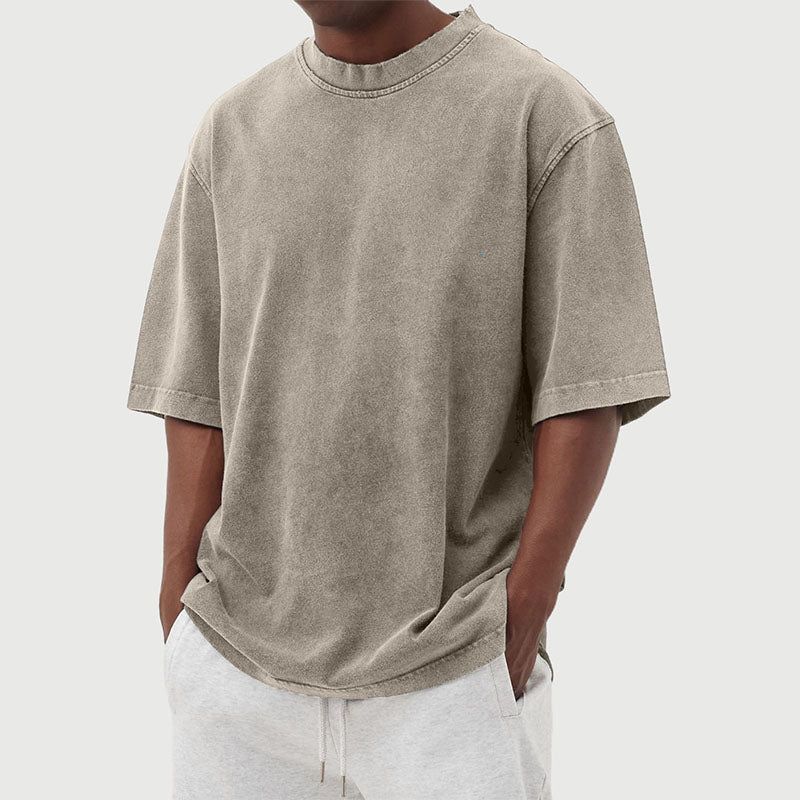 Herren-T-Shirt aus Baumwolle mit lässiger Waschoptik