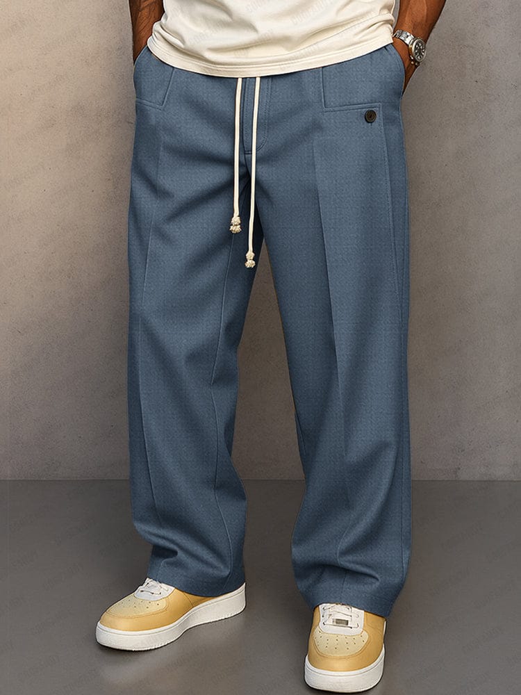 Herren-Trousers mit geradem Bein und Kordelbund in der Vorderansicht