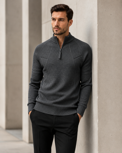 Herren-Strickpullover als vielseitiger Lagenlook