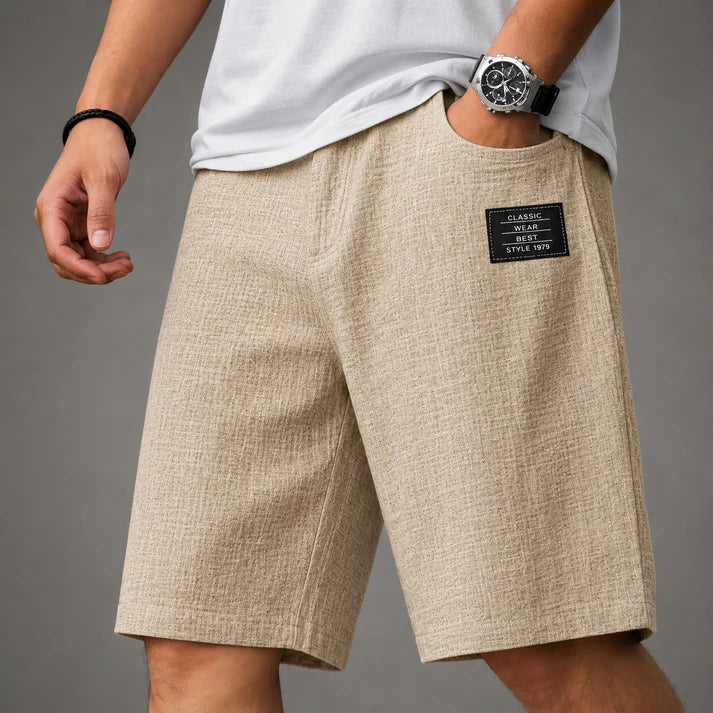 Herren Leinenshorts aus Leinen in Rückansicht