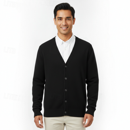 Herren Cardigan Mit V Ausschnitt Regular Fit