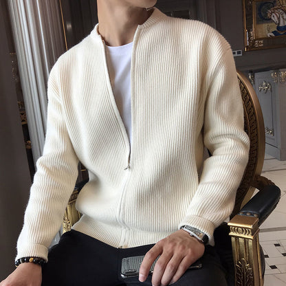 Herren-Strickcardigan mit klassischem Schnitt für Herbst und Winter