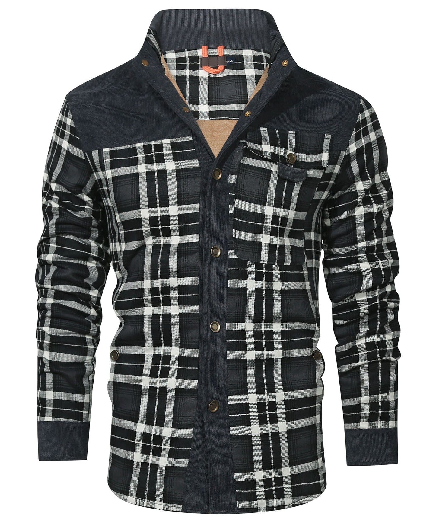 Karierte Flanelljacke Mit Kunstfellfutter