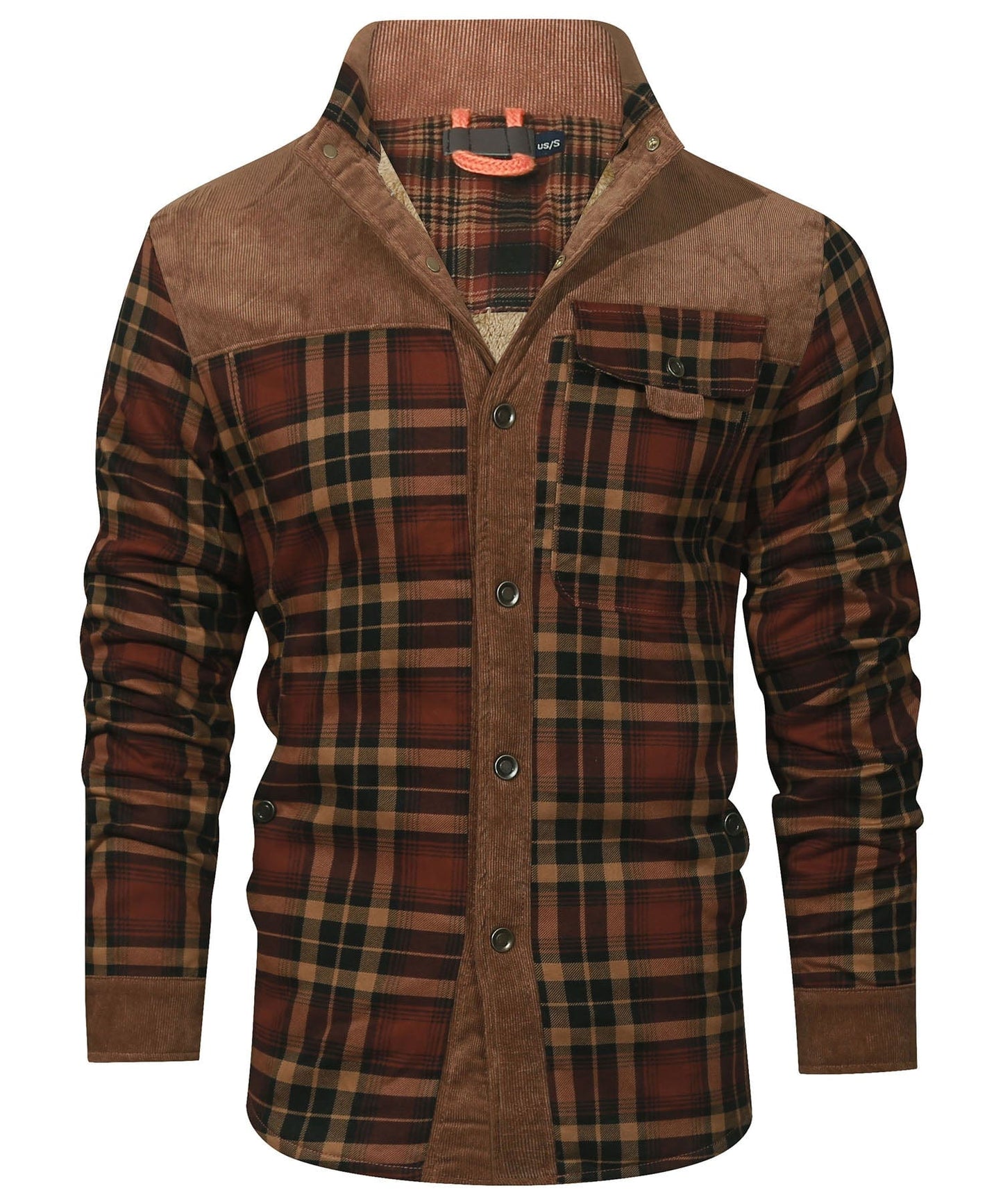Karierte Flanelljacke Mit Kunstfellfutter