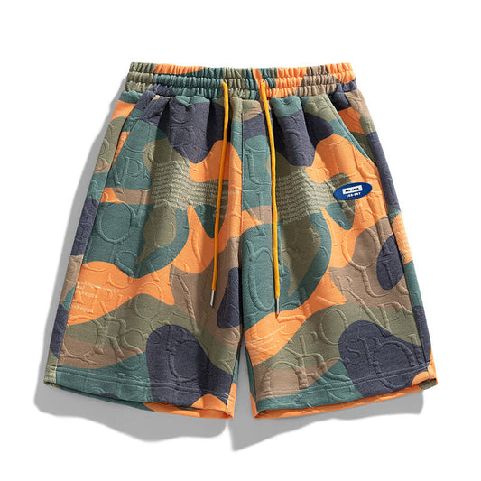Herren Camo Shorts mit Tunnelzugbund in Frontansicht