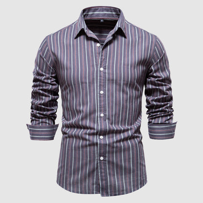 Tom Hollinger | Striped long-sleeved leisure shirt for men