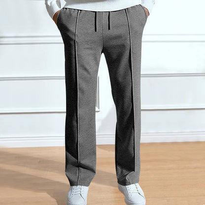 Men's Slim Fit Trousers With Flexible Waistband