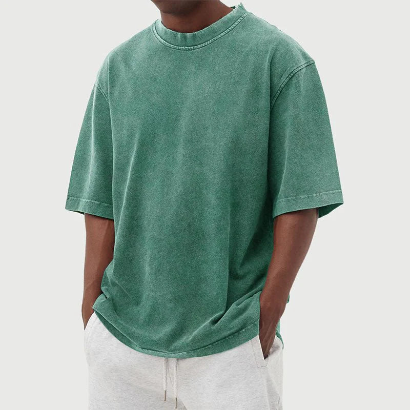 Weiches Baumwoll-T-Shirt mit kurzen Ärmeln für Herren