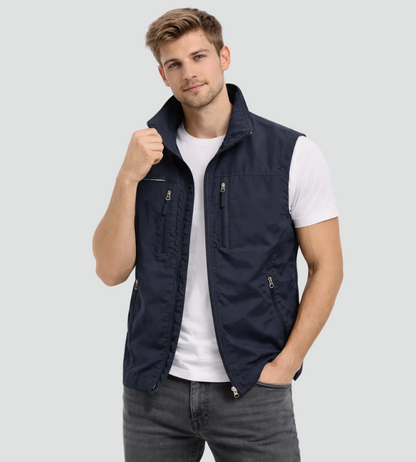 Tom Hollinger | Herren Outdoor Weste Mit Reißverschluss Und Stehkragen