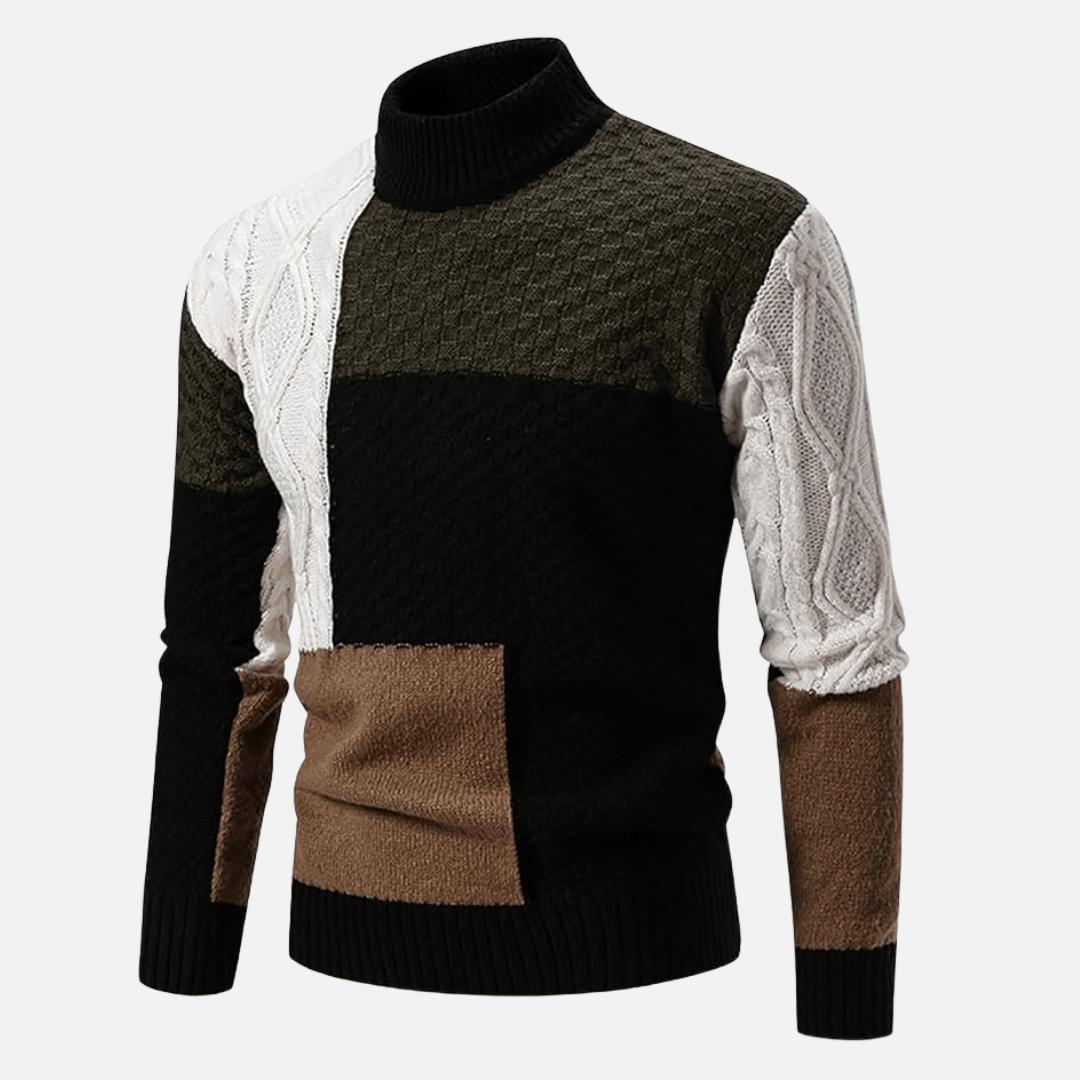 Leichter Strickpullover für Herren mit bequemem Rollkragen
