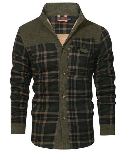 Karierte Flanelljacke Mit Kunstfellfutter