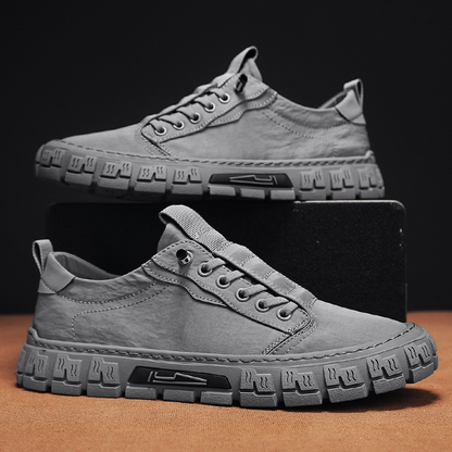 Herren Canvas Sneaker aus Canvas mit Schnürung und robuster Sohle