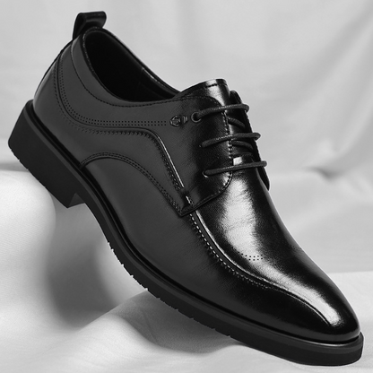 Herren-Lederschuhe mit geschlossener Schnürung