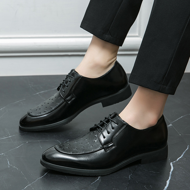 Rück- und Seitenansicht der Herren Lederschuhe aus Leder