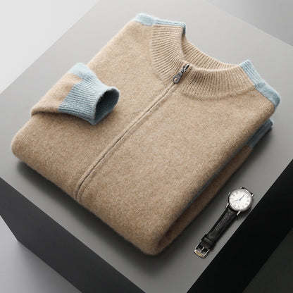 Herren-Merinowolljacke mit klassischem Kragen für den Bürolook