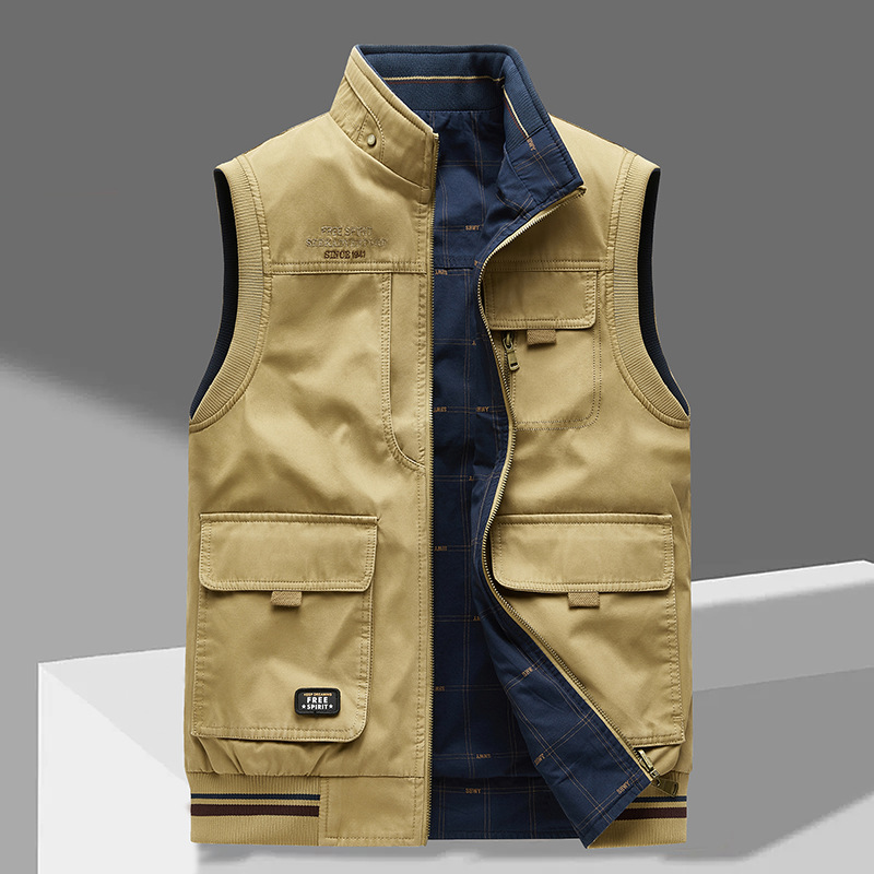 Robuste Outdoor Weste Mit Stehkragen