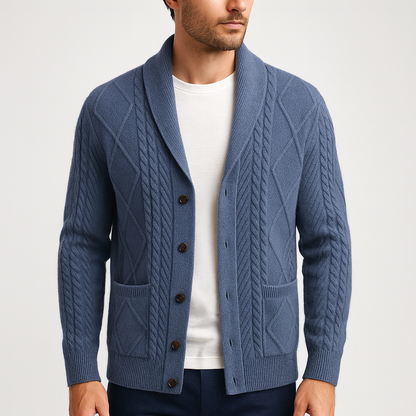 Herren-Cardigan aus Merinowolle mit zeitlosem Schnitt für vielseitige Outfits