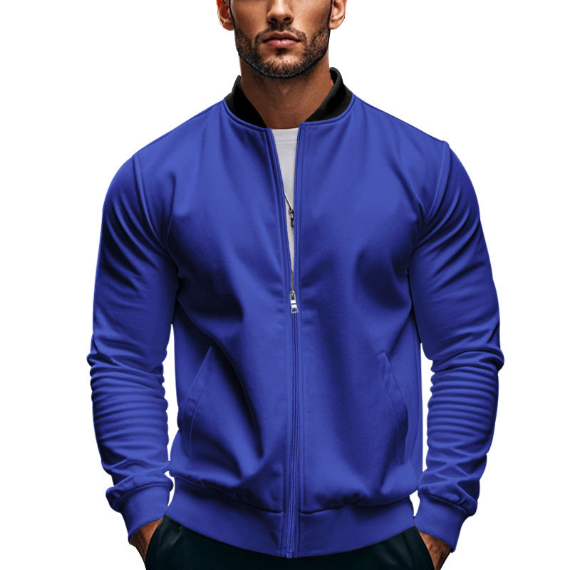Schmale Bomberjacke für Herren aus weichem Sweatstoff