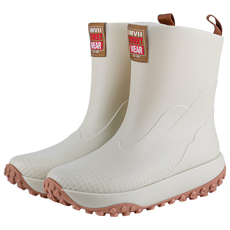 Seitenansicht der Herren-Gummistiefel für regnerische Tage