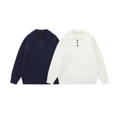 Strukturierter Strickpullover für Herren mit langem Ärmel