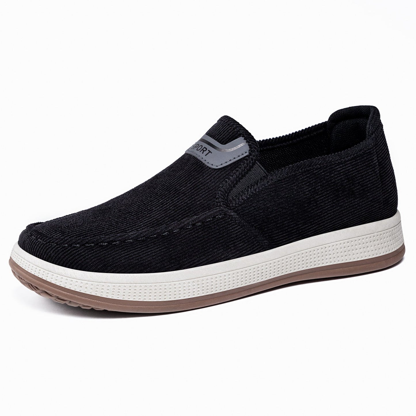 Detailansicht des elastischen Einstiegs am Herren-Sneaker