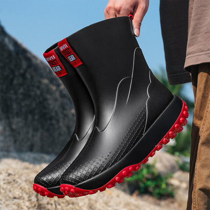 Herren Gummistiefel Mit Rutschfester Sohle Für Regen