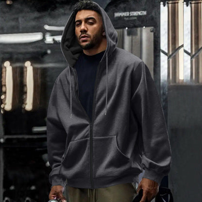 Nahaufnahme der gerippten Ärmelbündchen am Oversized Hoodie
