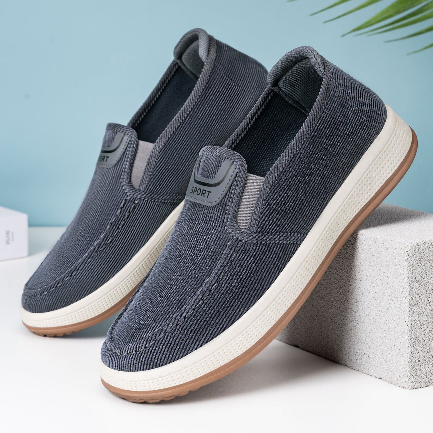 Herren-Sneaker aus Cord mit griffiger Gummilaufsohle