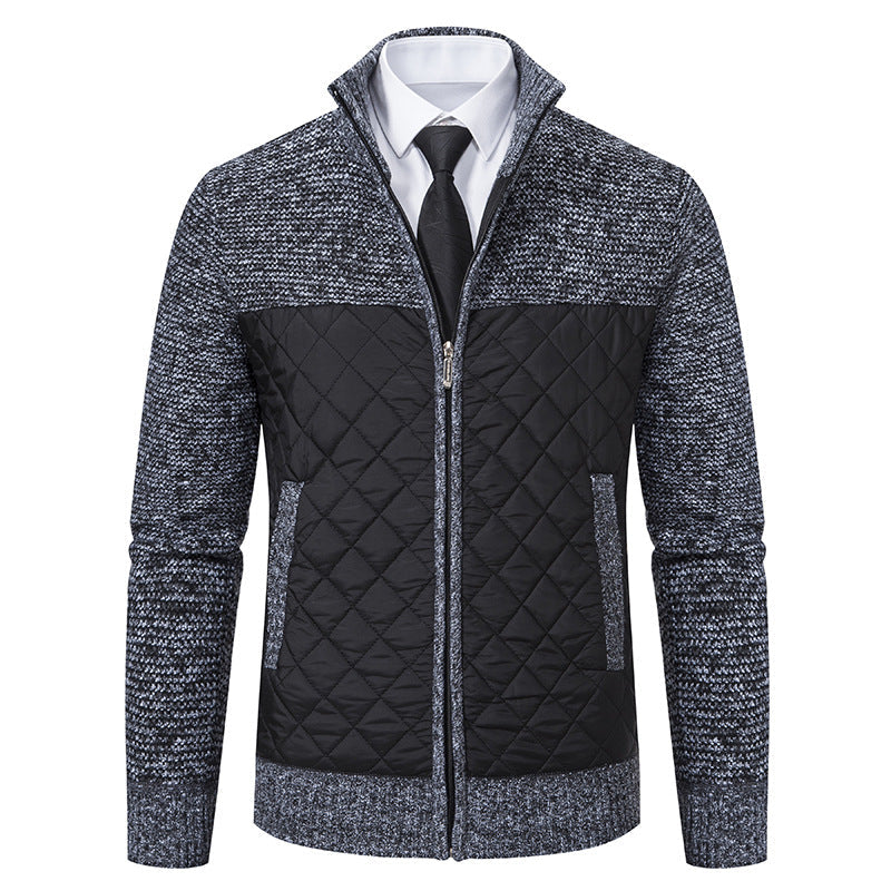 Herren-Hybrid-Strickjacke mit isolierendem Thermofutter