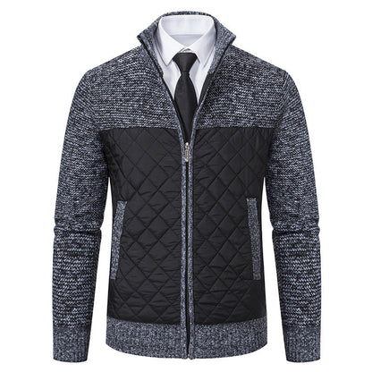 Herren-Hybrid-Strickjacke mit isolierendem Thermofutter