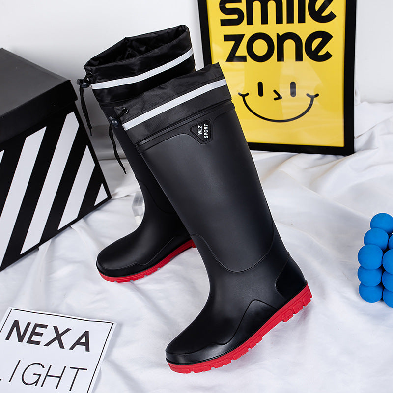 Mittelhohe Regenstiefel für Herren mit kontrastierender Profilsohle
