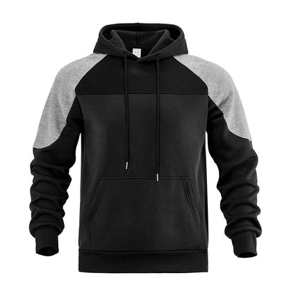 Herren Kapuzenpullover Mit Strukturierten Einsätzen