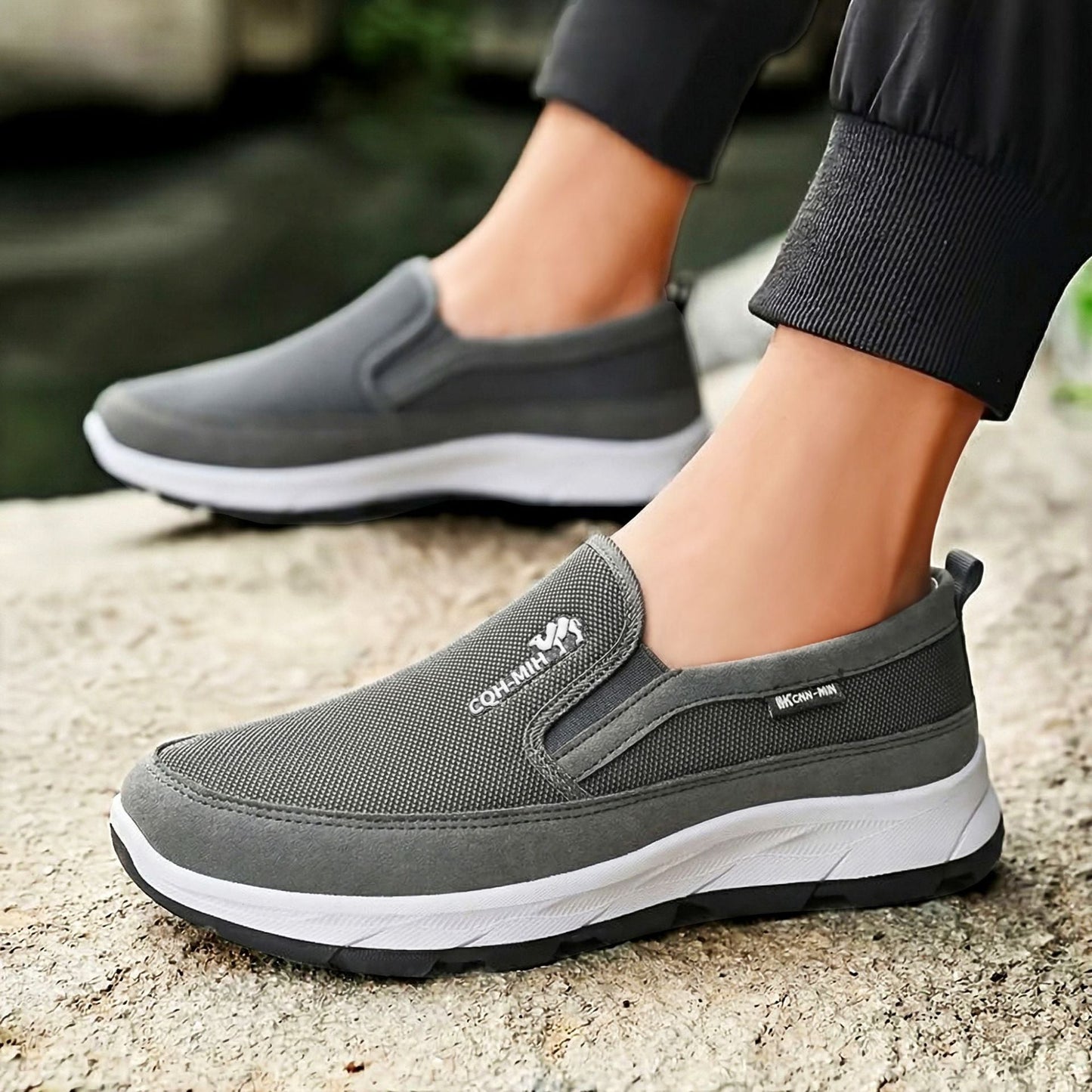 Slip-On-Sneaker für Herren mit stoßdämpfender EVA-Plateausohle