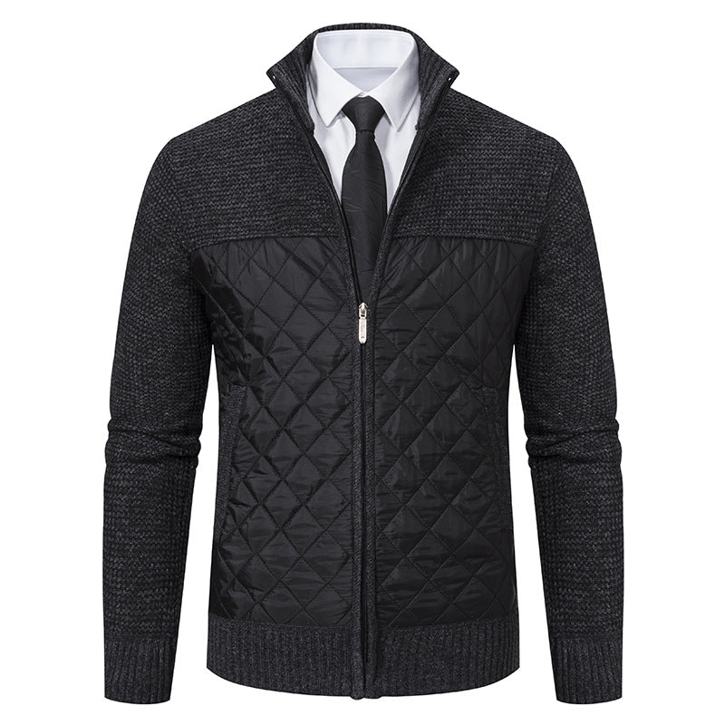 Herren-Strickjacke mit wärmendem Stehkragen für kühle Tage
