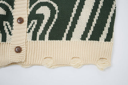 Weite Ärmel und bequemer Schnitt der Oversize-Strickjacke