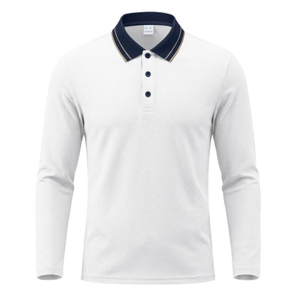 Kragen und Knopfleiste im Detail am Herren-Piqué-Poloshirt