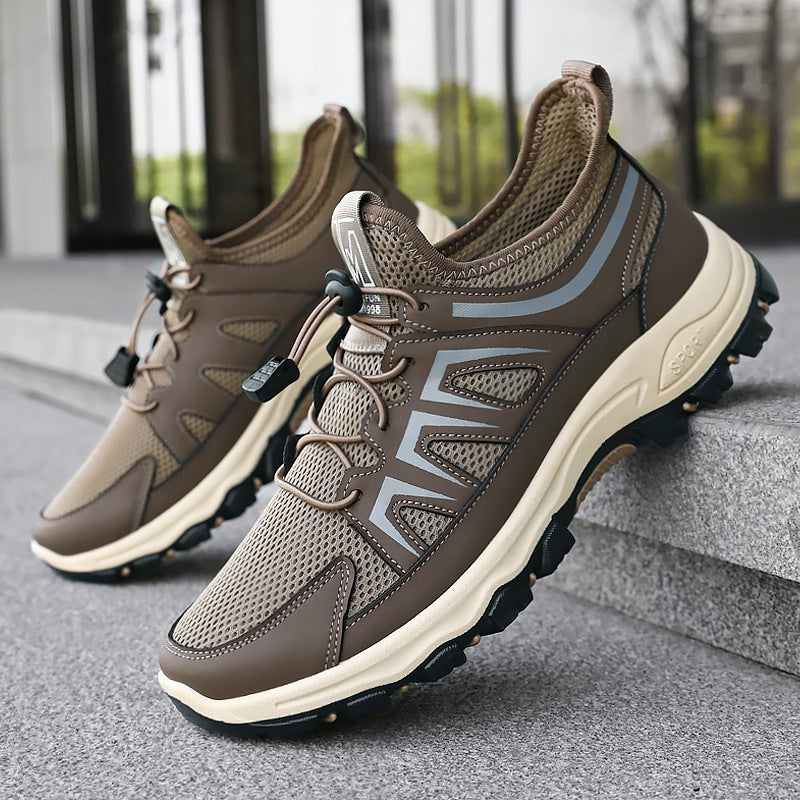 Herren-Trekking-Sneaker mit atmungsaktivem Meshschaft und griffiger Profilsohle