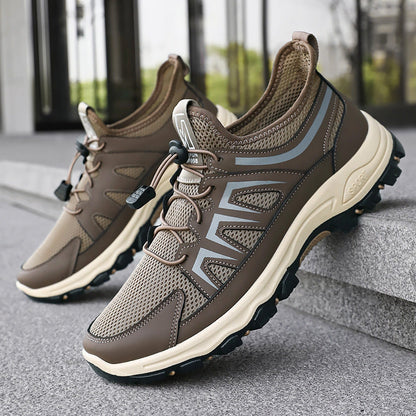 Herren-Trekking-Sneaker mit atmungsaktivem Meshschaft und griffiger Profilsohle