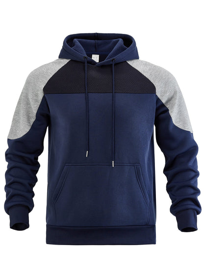 Herren Kapuzenpullover Mit Strukturierten Einsätzen