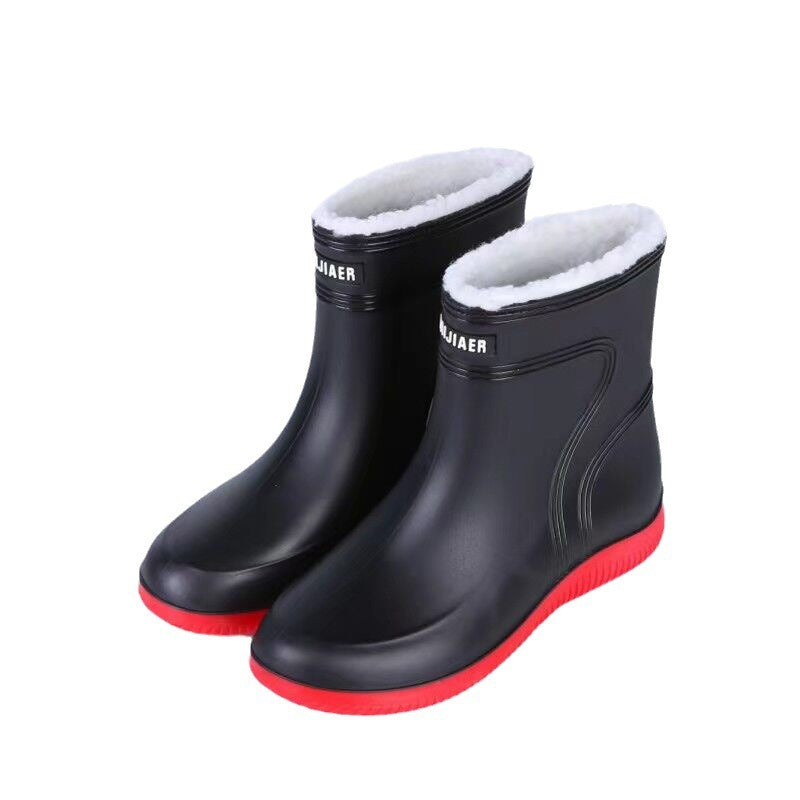 Paar wärmende Gummistiefel für Damen und Herren