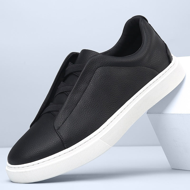 Ledersneaker Mit Stretchschnürung